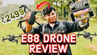 E88 Drone unboxing and testing  4K Foldable Camera Drone Test Price2499 Only [upl. by Server75]