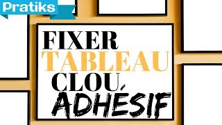 Comment accrocher un tableau avec un clou adhésif [upl. by Analeh]