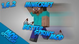 Minecraft Mod Spotlight Better Sprint Mod172  MultiPlayer CompatibleOptifine Compatible [upl. by Mali]