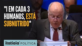 NO G20 MAURO VIEIRA DIZ QUE BRASIL ESTÁ PREOCUPADO COM A FOME EM GAZA E EM OUTRAS REGIÕES [upl. by Adyol516]