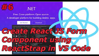 6  Create Reactjs App With Bootstrap Using Reactstrap Component in VS Code [upl. by Lenahc10]