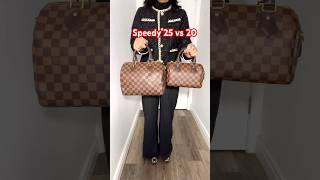 Louis Vuitton Speedy 25 VS 20 louisvuitton lvspeedy [upl. by Chiquia]