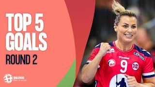 Top 5 Goals  Round 2  Womens EHF EURO 2024 Qualifiers amp EHF EURO CUP [upl. by Gnouhp]