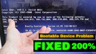 Intel UNDI pxe21 build 083 no Bootable Device Problem Fix100windows [upl. by Jenda]