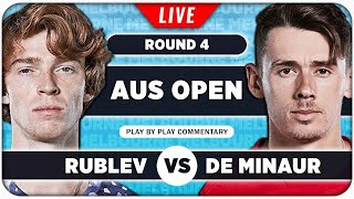 RUBLEV vs DE MINAUR • Australian Open 2024 R4 • LIVE Tennis PlaybyPlay Stream [upl. by Ajup]