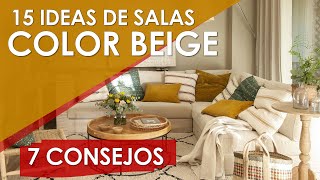 👌 15 Ideas de SALAS de COLOR BEIGE que tienes que ver😲  SALAS BIEN DECORADAS con el color Beige✔️ [upl. by Demaria]