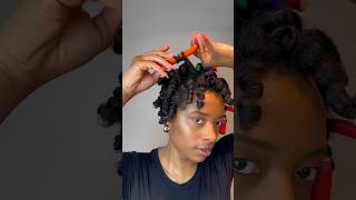 I finally figured out the secret to a perfect flexi rod set on natural hair naturalhair flexirods [upl. by Dauf]