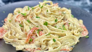 TELLEMENT CRÉMEUX 🤤 Recette facile de Carbonara au saumon [upl. by Akiemaj]