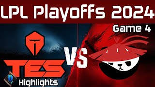 TES vs AL Highlights Game 4  LPL Playoffs 2024  Top Esports vs Anyones Legend by Onivia [upl. by Alleusnoc]