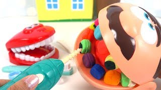 Play Doh Dentiste Oscar Chez le Dentiste Traitement de Caries [upl. by Fabiano]