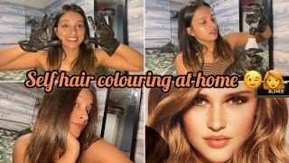 Self hair colouring at home 😅👩‍🦰 L’Oréal Paris hair colour  Is it really worth it [upl. by Giah304]