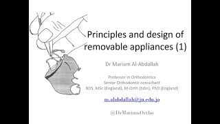 Dr Mariam Orthodontic Removable appliances 1 [upl. by Butterworth]