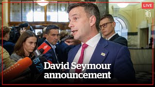 Focus Live David Seymour announcement [upl. by Iseabal]