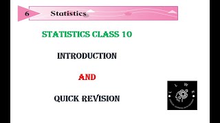 Statistics Introduction Class 10  Quick Revision  SSC [upl. by Ettenaj]