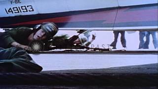 Launch of US Navy jet fighters using aircraft catapults from deck of USS FranklinHD Stock Footage [upl. by Theone]