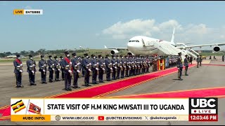 LIVE MUSEVENI RECEIVES HM MSWATI III AS HE VISITS UGANDA  AUGUST 14 2024 [upl. by Ahab695]