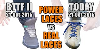 Power Laces versus real shoelaces – Professor Shoelace [upl. by Ahsilef]