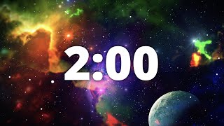 2 Minute Countdown Timer with Alarm and Deep Space Ambient Music  🌠Deep Space Galaxy 🌠 [upl. by Asiuqram]