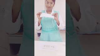 How to wear sterile gloves using sterile technique for OT or dressing 🧤nurselifetutorialpractical [upl. by Yentrac]