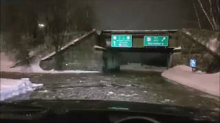 Snow Storm Rain And Ice Flash Flud Flash Freeze Moncton NB January 20 2019 [upl. by Eradis]