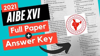 AIBE Exam XVI 2021  Full Question Paper with Answer Key [upl. by Ateekram]