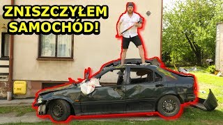 ZNISZCZYŁEM SWÓJ PIERWSZY SAMOCHÓD  Hardcorowy Crash Test I DESTROYED MY FIRST CAR [upl. by Valeda941]