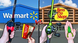 Walmart vs Bass Pro Shops Budget Fishing Challenge [upl. by Natsyrt506]