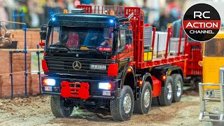 RC TAMIYA TRUCKS SCANIA VOLVO MAN BENZ RC CONSTRUCTION RC EXCAVATOR HYDRAULIC RC CARS FAIR RIED [upl. by Thurmond]