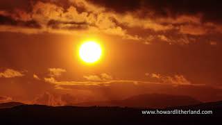 Time lapse video of sunset over the Vale of Clwyd North Wales [upl. by Ettolrahs]