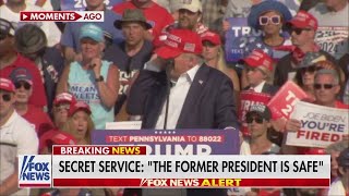 WATCH Moment Trump appears to be shot at rally [upl. by Reviel]