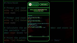 Shell Script to Multiply Two Number in Linux shellscripting nonightgams bashscripting linux [upl. by King]