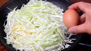 Cabbage with 3 eggs is better than meat Quick simple and delicious dinner recipe [upl. by Mazonson247]