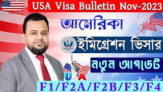 আমেরিকা ভিসা বুলেটিন আপডেট  USA Visa Bulletin  visa Bullertin November 2023  Usa Visa [upl. by Yesdnyl62]