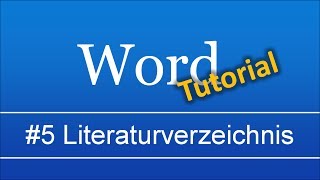 Abschlussarbeit in Word 5 Zitate Literaturverzeichnis [upl. by Collyer]