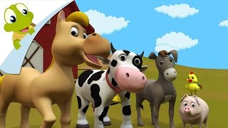 3D Farm Animals and their sounds  Learn Domestic Animals Sounds [upl. by Ilka]