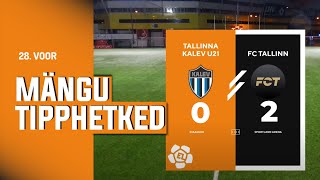 JK Tallinna Kalev U21  FC Tallinn I 02 I Esiliiga 28 voor I 2024 [upl. by Roddy]