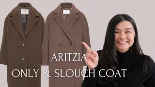 Aritzia Wool Coat Review  Comparing Only Coat amp Slouch Coat  Mitanshii [upl. by Sabina]