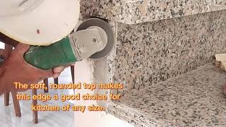 Paano mag Bullnose and Buffing ng Countertop Granite Slab using Handtool  granitecountertop diy [upl. by Ellinger252]