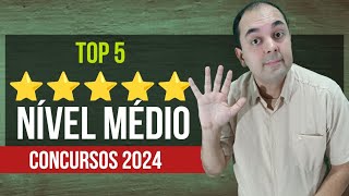 5 Melhores concursos Nível Médio para 2024 [upl. by Einwahs979]