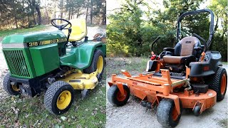 Zero Turn vs Riding Mower Mowing Tall Grass with Scag Patriot [upl. by Yenaffit315]