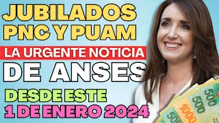 🛑 AHORA❗️Jubilados ANSES PNC y Pensionados 💰 Fecha de COBRO desde el 2 enero 2024  Recetas de PAMI [upl. by Sitruk]