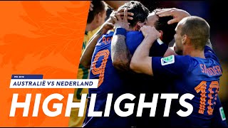 Highlights AustraliëNederland 23 WK 2014 [upl. by Eartnoed88]