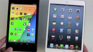 Google Nexus 7 HD 2013 vs Apple iPad Mini Vergleich von außen [upl. by Emilee]