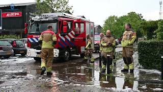 Veel wateroverlast in omgeving Buitenpost door wolkbreuk [upl. by Emmalyn711]