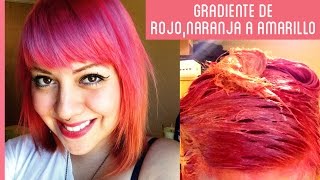 Cómo teñir el Cabello rojo ombre degradado en casa [upl. by Ansley]