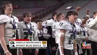 SandhillsThedford football wins first ever Class D2 state championship [upl. by Ahseyd]