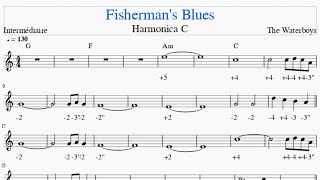 Fisherman’s Blues  harmonica C  Niveau intermédiaire [upl. by Amehsat620]