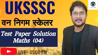 Paper Solution  स्केलर TEST04  Maths  UKSSSC स्केलर  BY  Joshi Sir  KC Classes [upl. by Haukom]