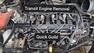 Ford Transit Engine Removal Quick Guild [upl. by Atinele882]