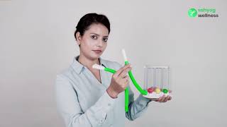 How to use Sahyog Wellness Respiratory Lung Exerciser Spirometer with 2 Tubes [upl. by Fridell412]